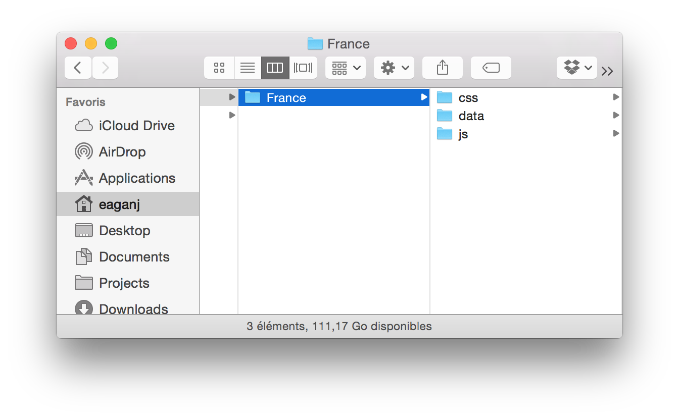 New Project in Finder