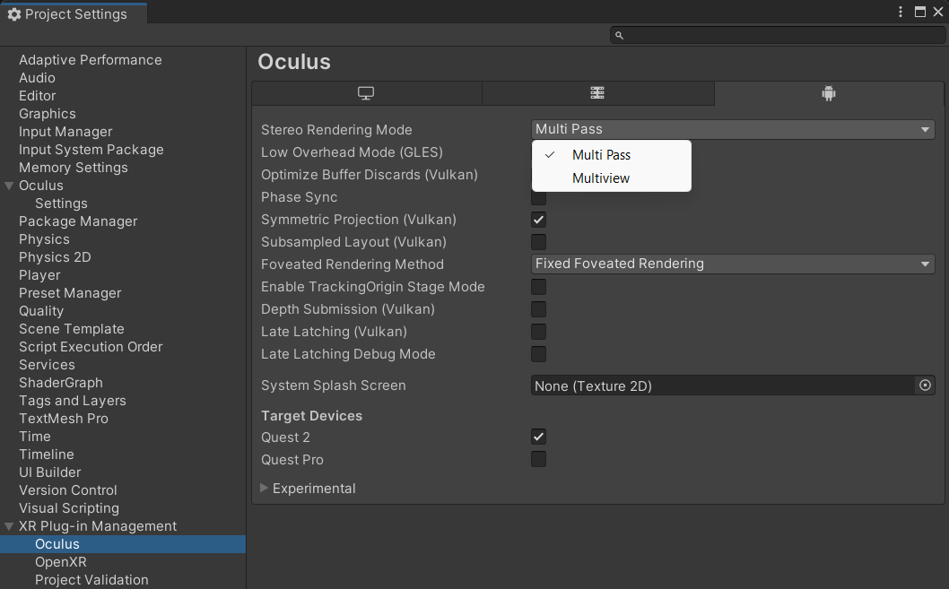 Mutli-pass for Oculus