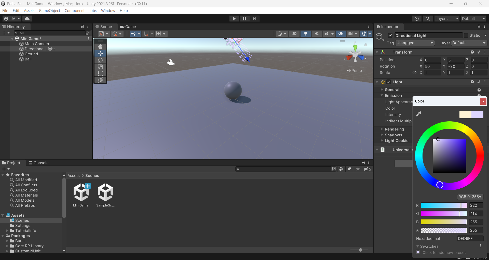 Adding objects to the scene