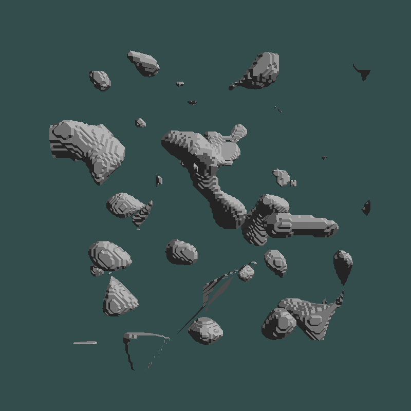 First result of the marching cubes