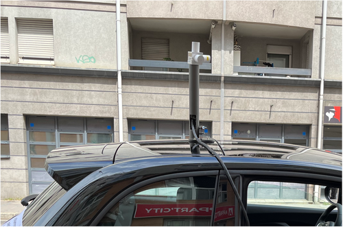 Vehicle-mounted antenna for drive test measurements
