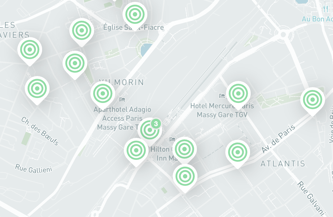 Sensor deployment map in Massy area